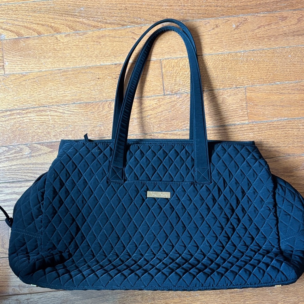 Vera Bradley Black Quilted Duffel Bag